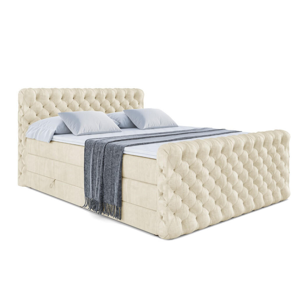 ALTDECOR POSTEL boxspring BOXI8-Z KING – 200 x 200 – H3/H4 – béžová