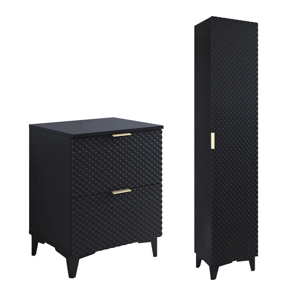 Petits-meubles SKŘÍŇKA POD UMYVADLO 60.4cm Cléa 2er-Set Černá
