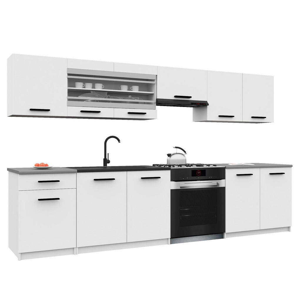B BELINI GROUP KUCHYŇSKÁ LINKA Italia 4 260 cm, s pracovními deskami, Bílá matná