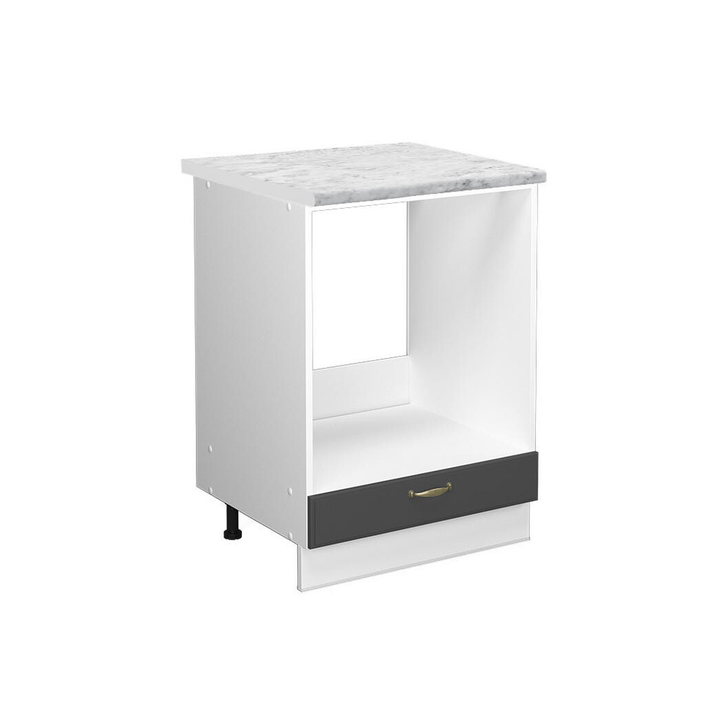 Vicco SKŘÍŇKA NA VESTAVĚNOU TROUBU Fame-Line Antracitově zlatý 60 cm , PD Mramor