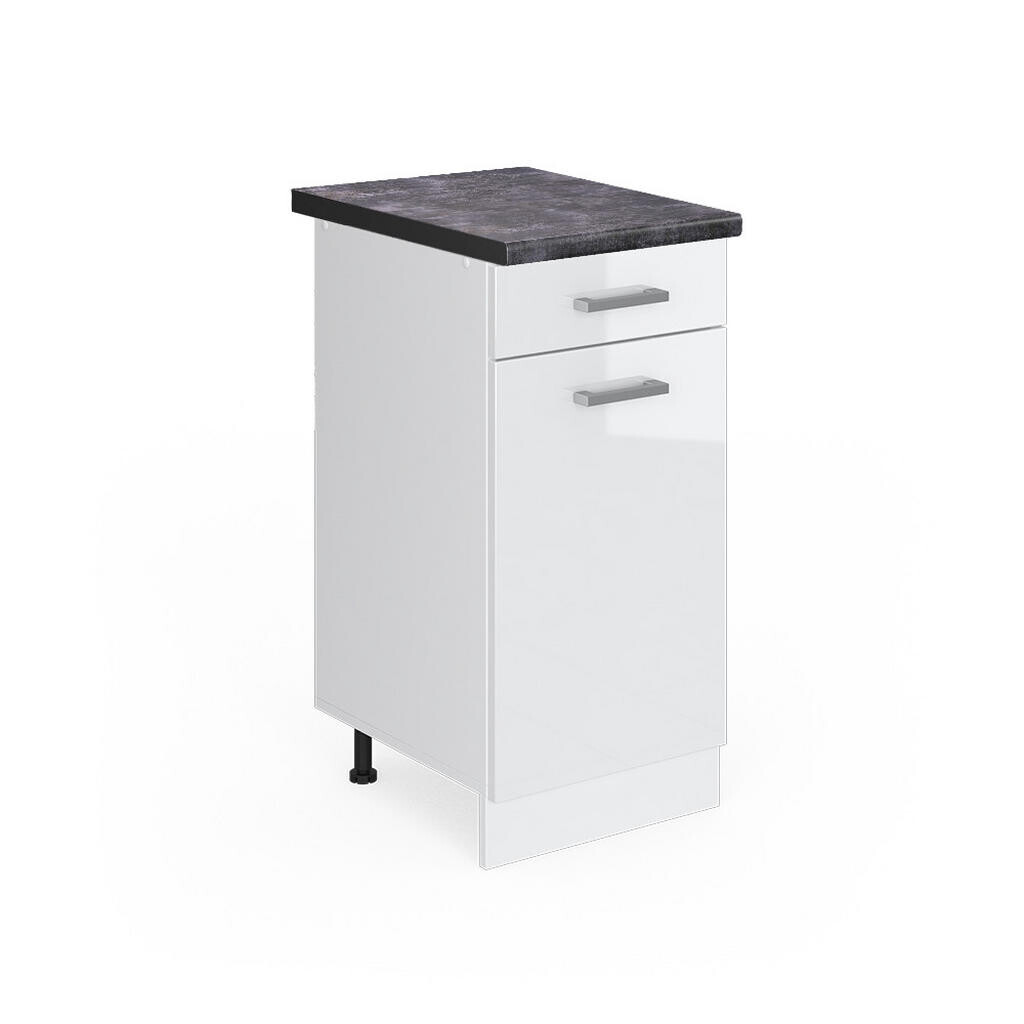Vicco SPODNÍ SKŘÍŇKA KUCHYŇSKÉ LINKY R-Line Bílá vysoký lesk 40 cm , PD Antracit