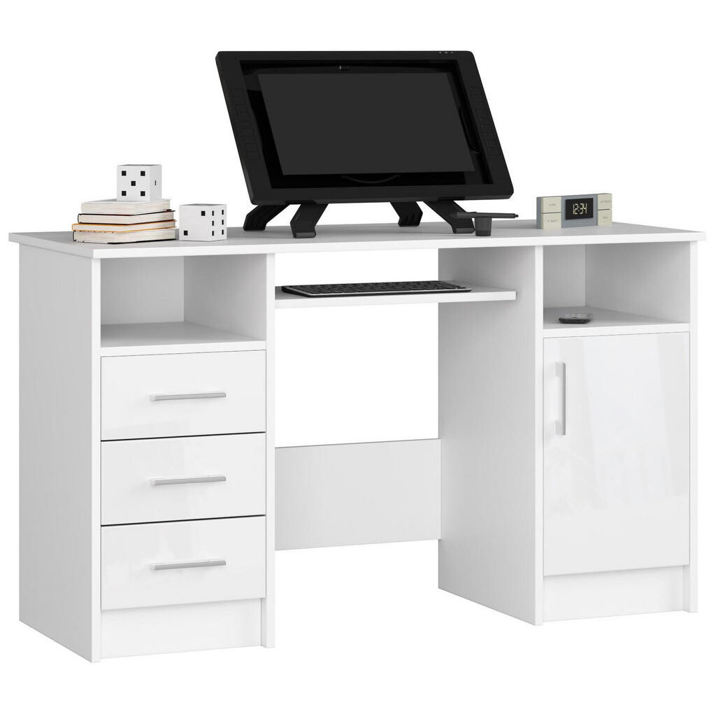 RAUMHIRSCH FURNITURE PSACÍ STŮL Bílá, lesklá bílá 74/124/52