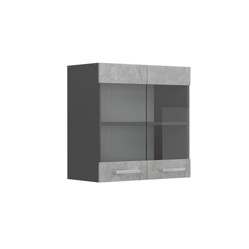 Vicco SKLENĚNÁ KUCHYŇSKÁ SKŘÍŇKA R-Line Beton 60 cm