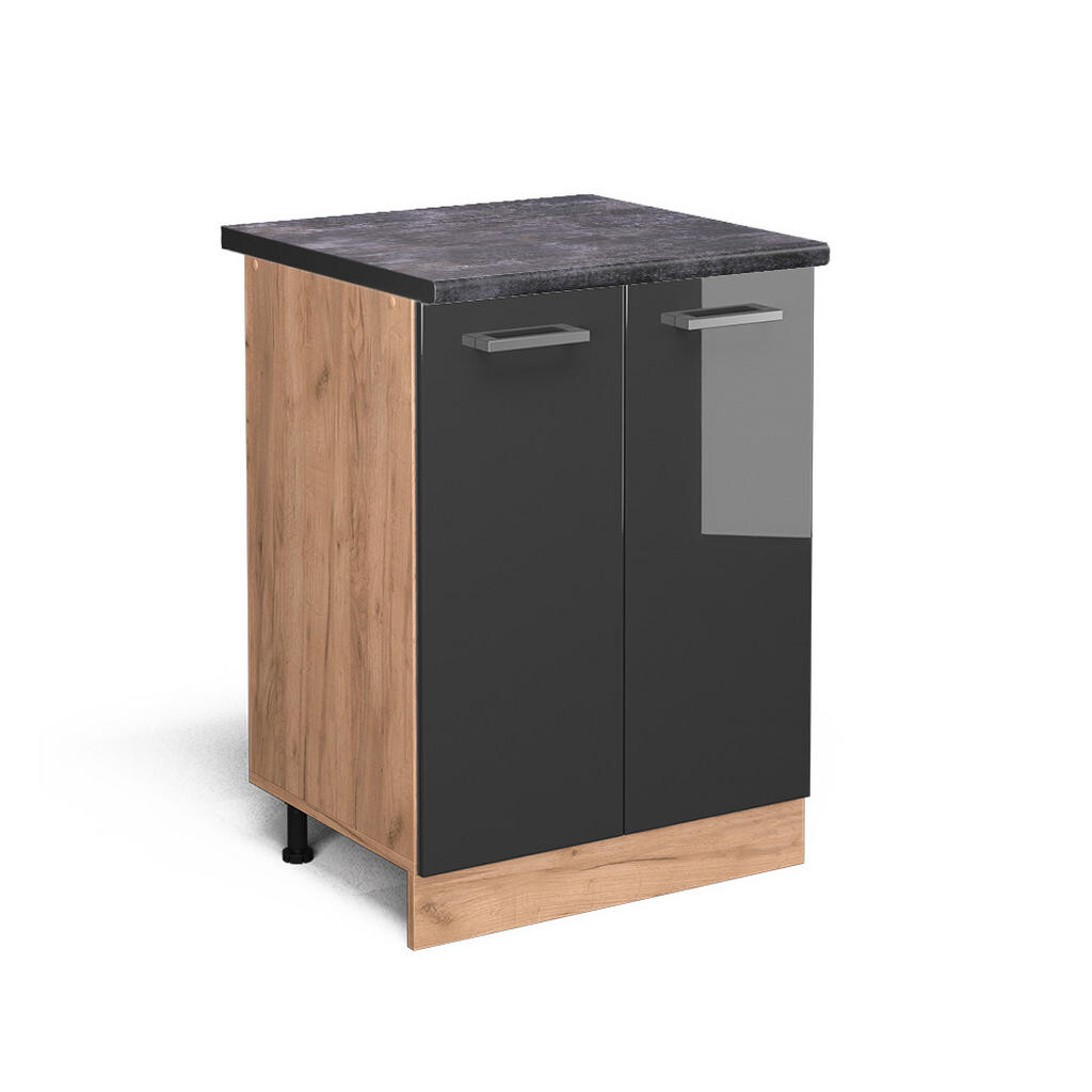 Vicco SPODNÍ SKŘÍŇKA KUCHYŇSKÉ LINKY R-Line Antracitový vysoký lesk 60 cm , PD Antracit