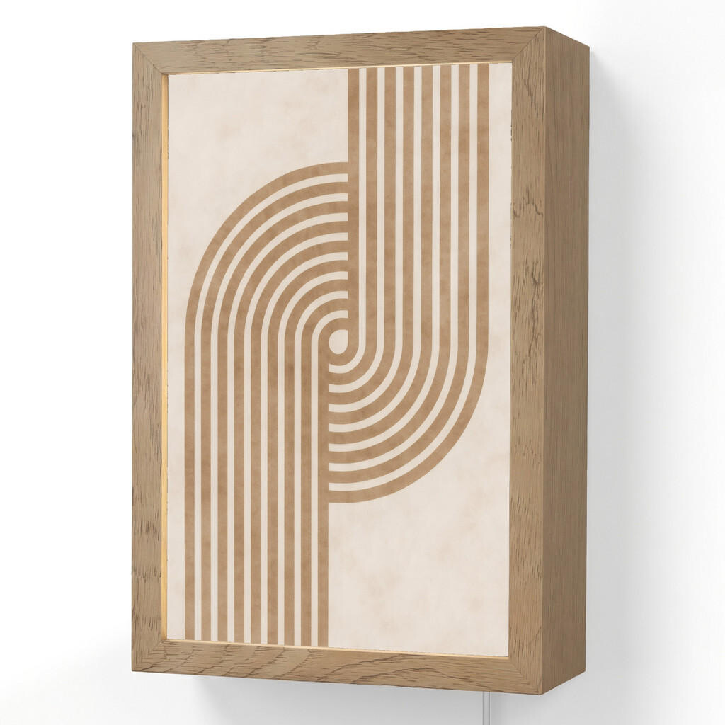 OnlyWow NÁSTĚNNÁ LAMPA Symetrický ohyb - měděná barva 20x30 cm