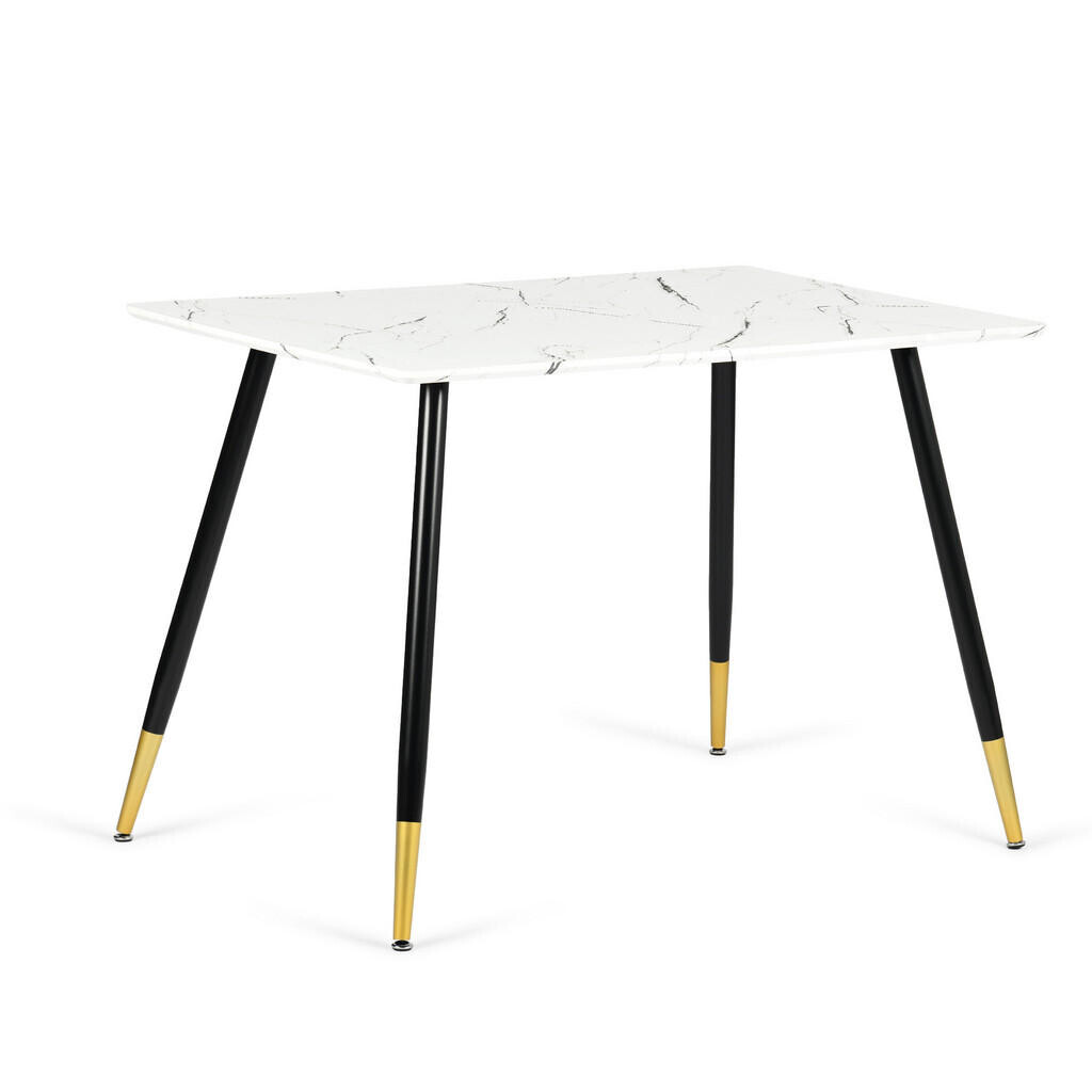 Urban Meuble JÍDELNÍ STŮL 110x70x75 cm obdélníkový bílý mramorový dekor