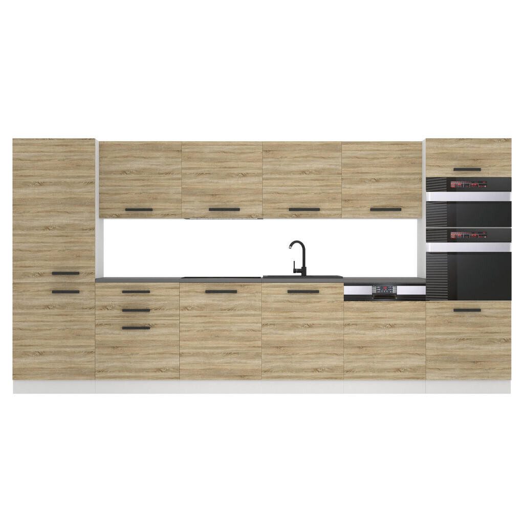B BELINI GROUP KUCHYŇSKÁ LINKA Naomi 360 cm, s pracovními deskami, Dub Sonoma