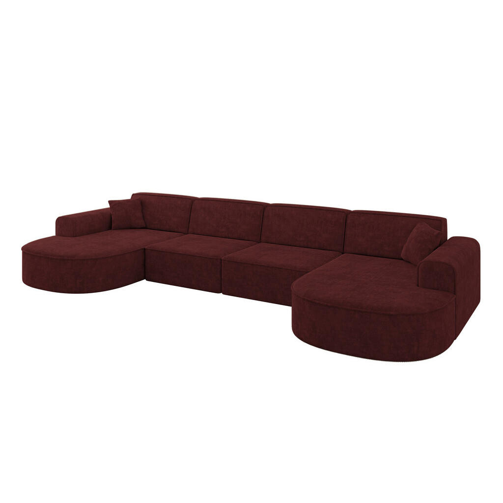 ALTDECOR SEDACÍ souprava MARI-U2 – 388 x 171 x 79 cm, bordó, velur