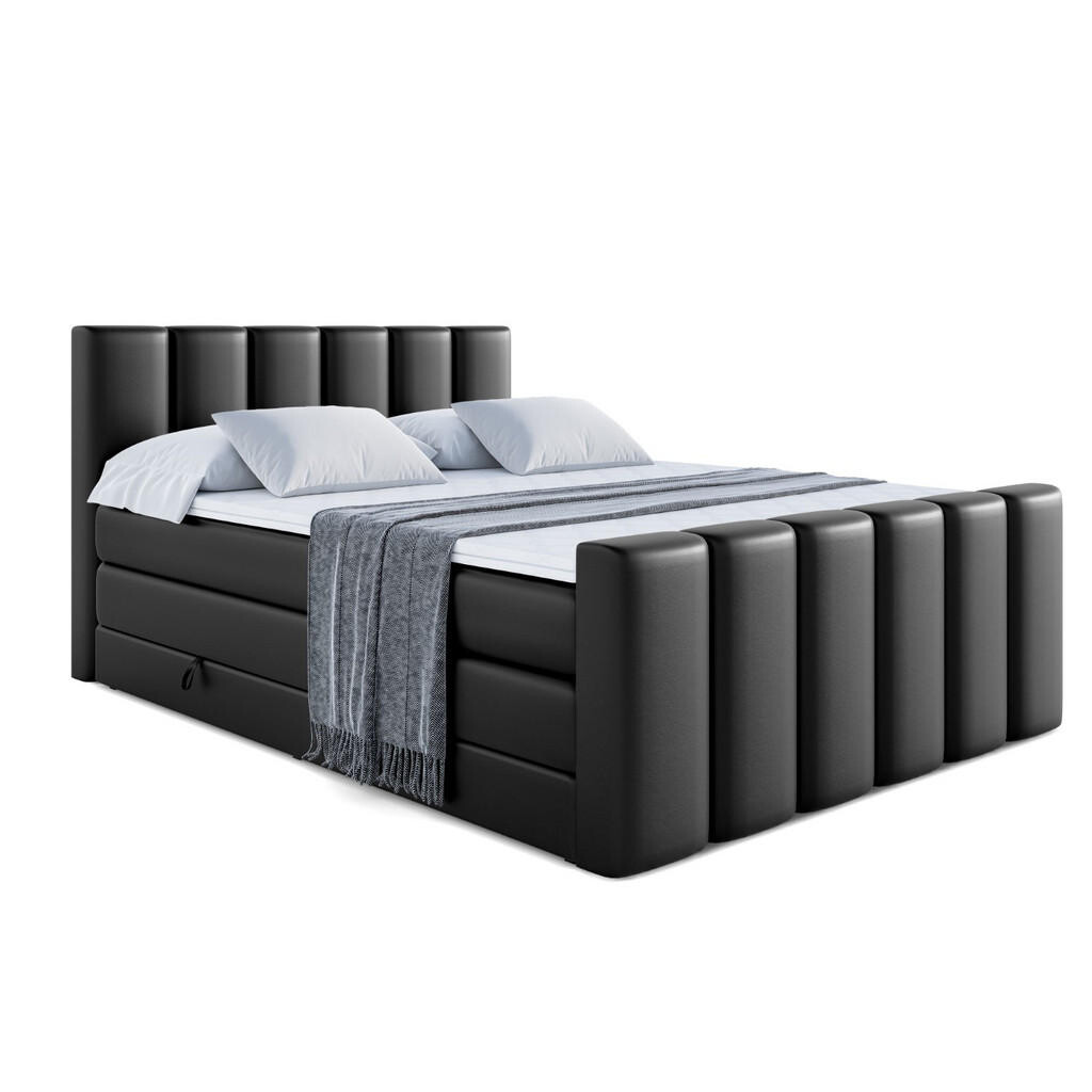ALTDECOR POSTEL boxspring BOXI1-Z KING – 120 × 200 – H3/H4 – vysoce lesklá černá