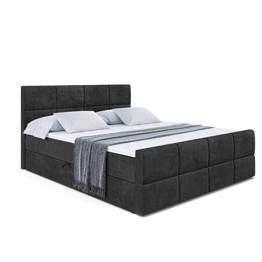 ALTDECOR AMERICKÁ postel ARDENI-Z – 200 x 200 cm – H3 – černá