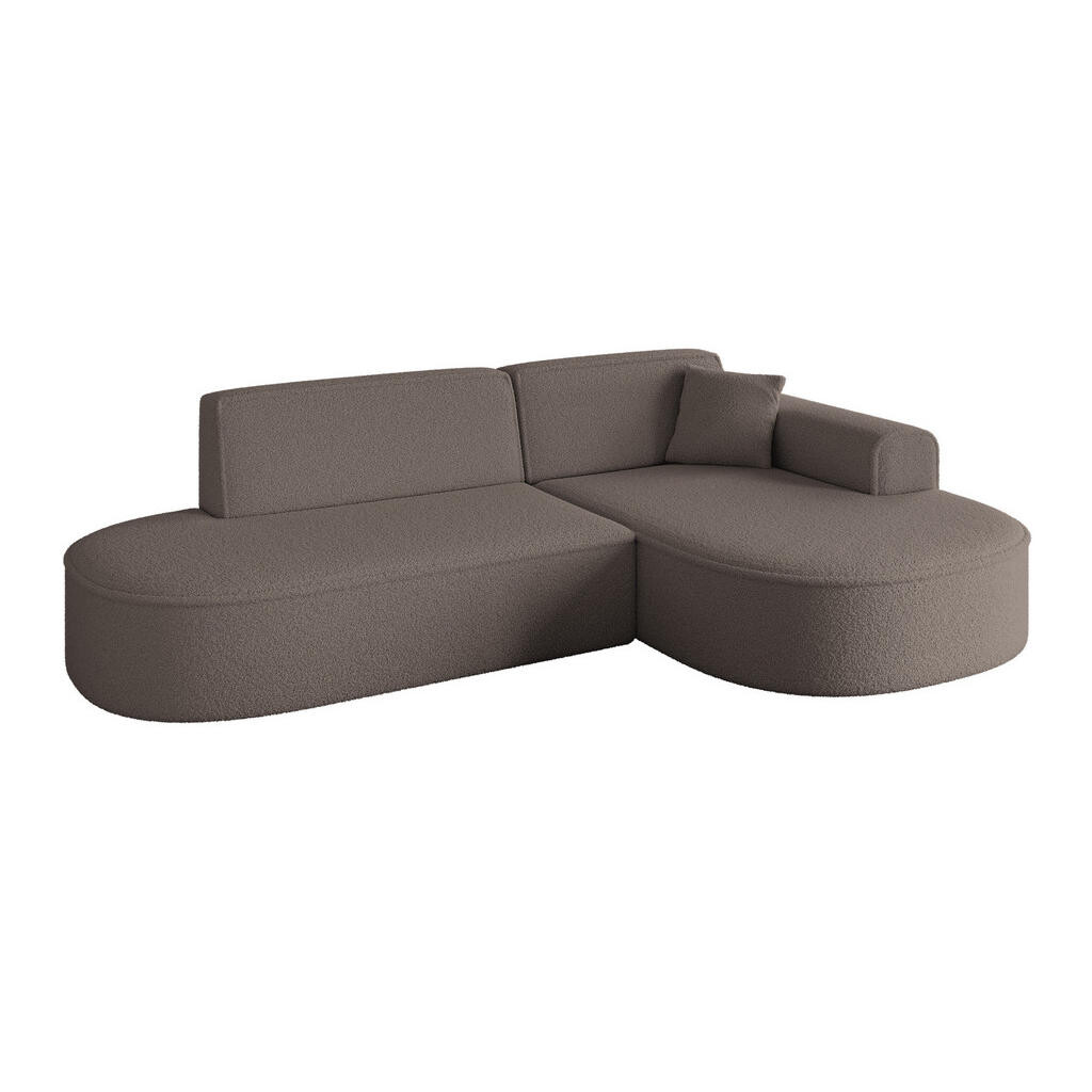 ALTDECOR ROHOVÁ SEDACÍ SOUPRAVA s otomanem vpravo MARI-L1 – 243 x 171 x 79 cm, hnědá buklé