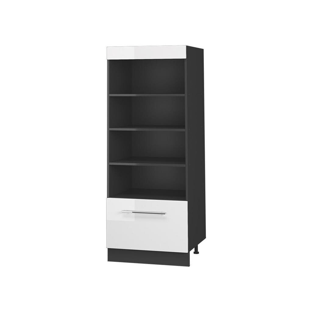 Vicco KUCHYŇSKÝ REGÁL Fame-Line, Bílá vysoký lesk/Antracit, 60 cm