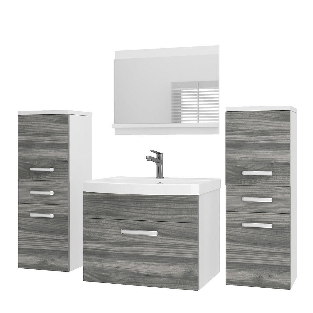 B BELINI GROUP KOUPELNOVÝ NÁBYTEK Koupelnová SADA PRI M4, Glamour dřevo matné, 120 cm
