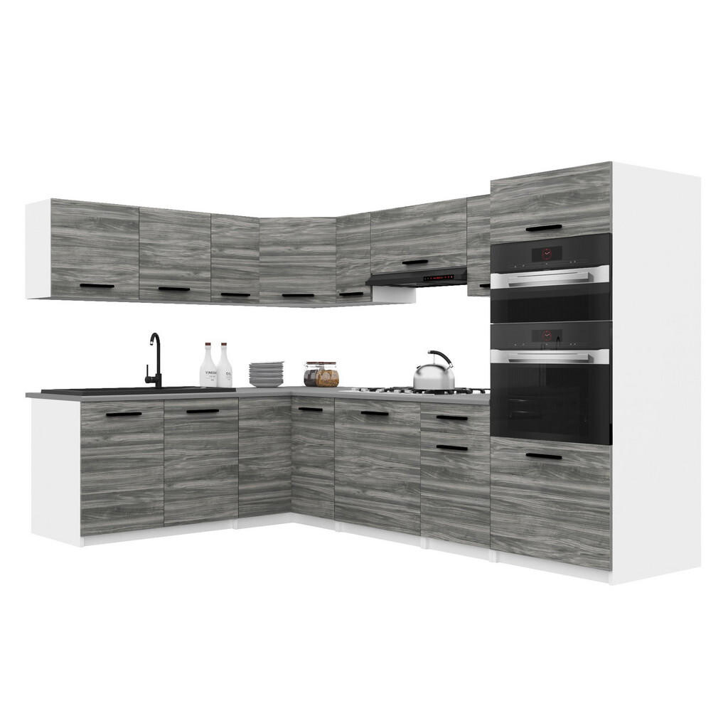 B BELINI GROUP KUCHYŇSKÁ LINKA Italia 8 420 cm , s pracovními deskami, Šedá Glamour