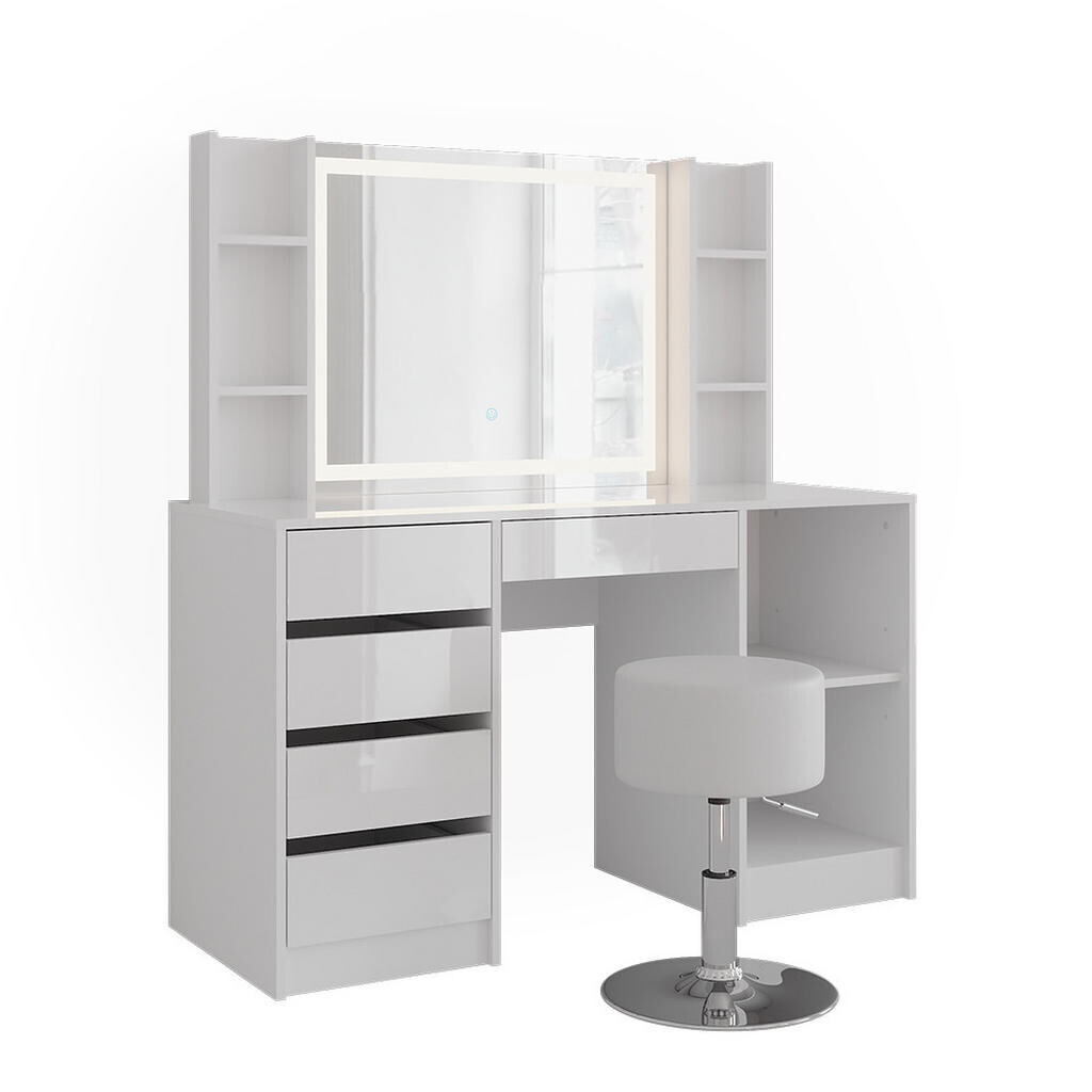 Vicco TOALETNÍ STOLEK Sherry Bílá/bílý vysoký lesk 128.2 cm 5 dílů