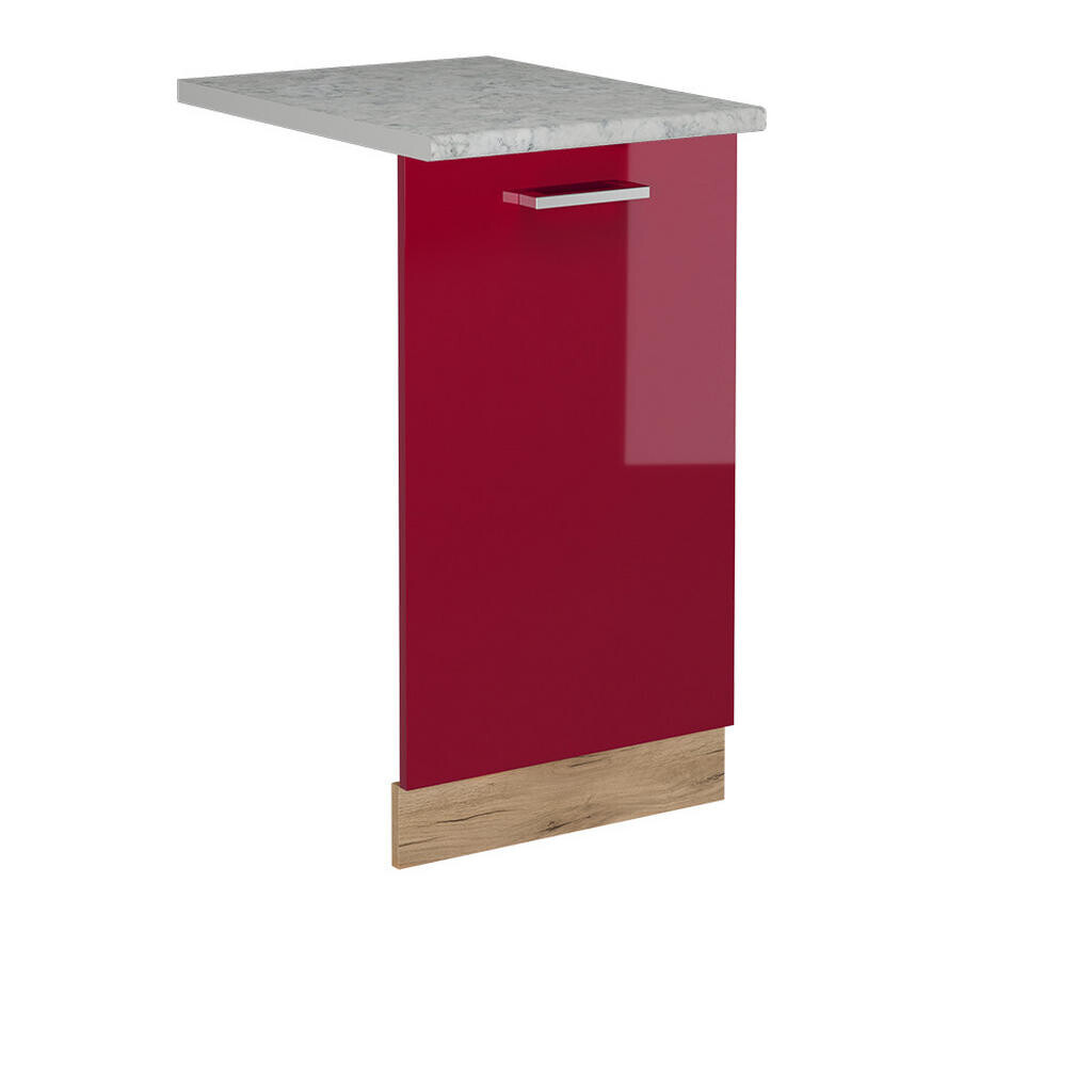 Vicco ČELNÍ PANEL MYČKY R-Line Červená vysoký lesk 45 cm s pracovní deskou
