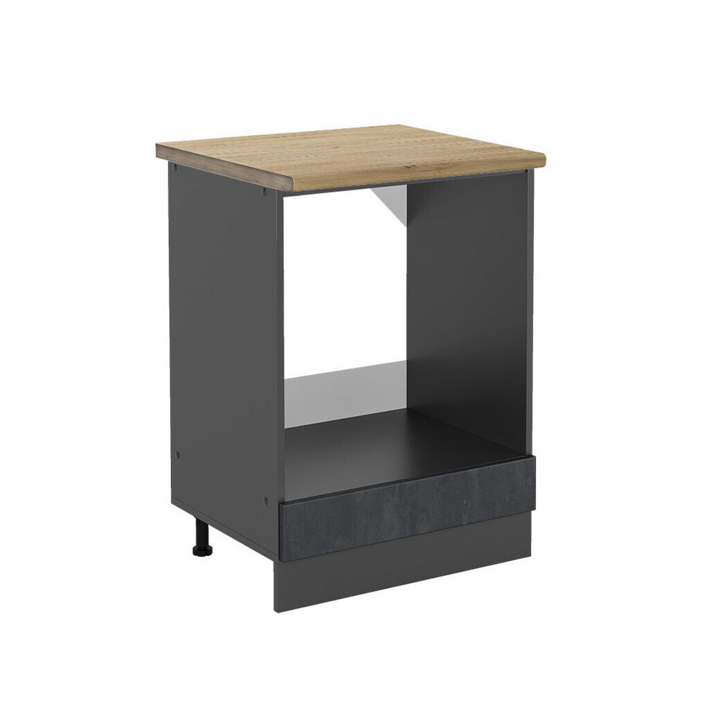 Vicco SKŘÍŇKA NA VESTAVĚNOU TROUBU R-Line Černý beton 60 cm PD Dub