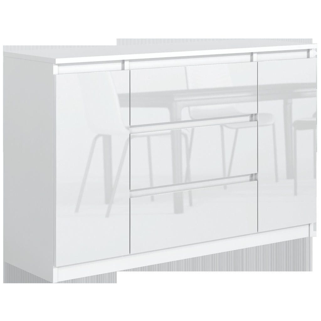 RAUMHIRSCH FURNITURE KOMODA bílá, lesklá 120/79/39