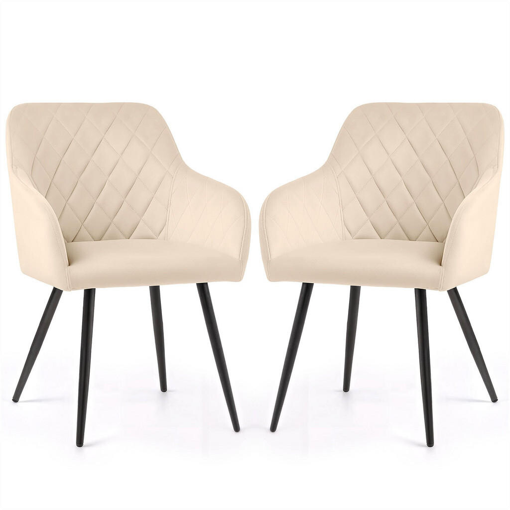 RAUMHIRSCH FURNITURE ŽIDLE Čalouněná, sada 2 ks, kovové nohy, béžová