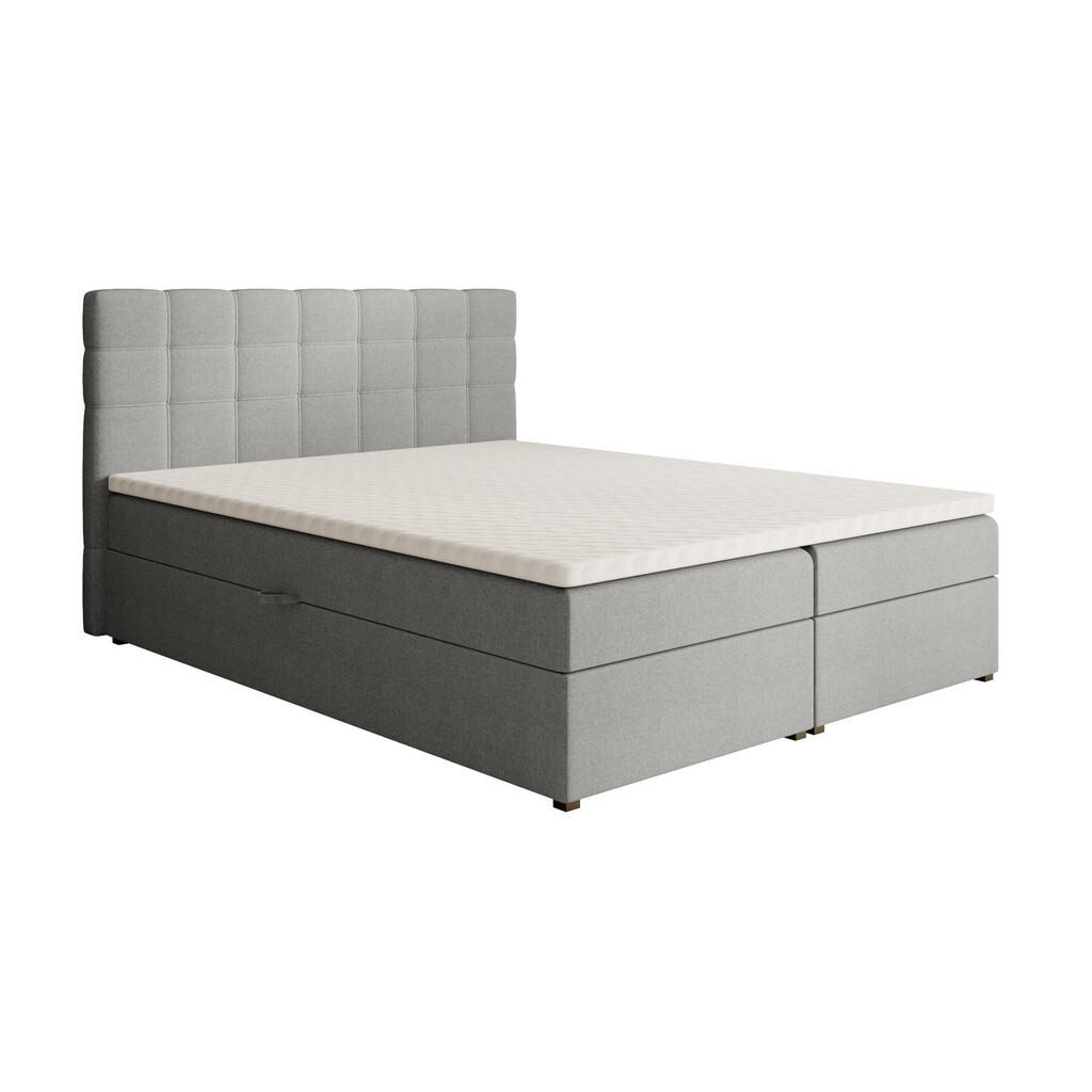 Beautysofa ČALOUNĚNÁ postel Topiq 164/203/103, světle šedá