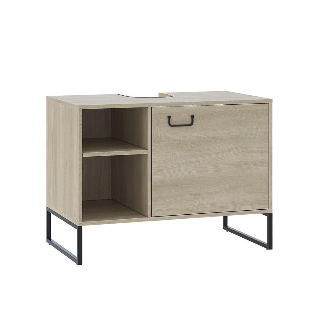 Vicco TOALETNÍ SKŘÍŇKA PRO UMYVADLO Vionna Dub/černá 80 x 60 cm se 2 otevřenými přihrádkami
