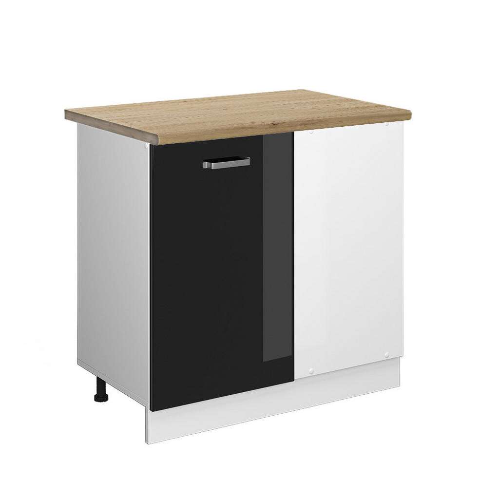 Vicco ROHOVÁ SKŘÍŇKA R-Line Černý vysoký lesk 86 cm , PD Dub