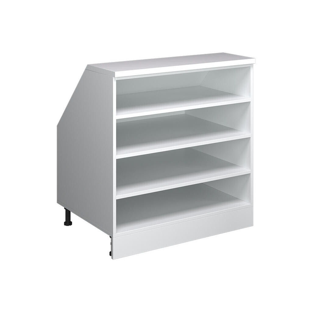 Vicco SKŘÍŇ POD ŠIKMOU STŘECHU Rion Bílá 80 x 81.8 cm se 4 přihrádkami, korpus skříně hloubka 60 cm