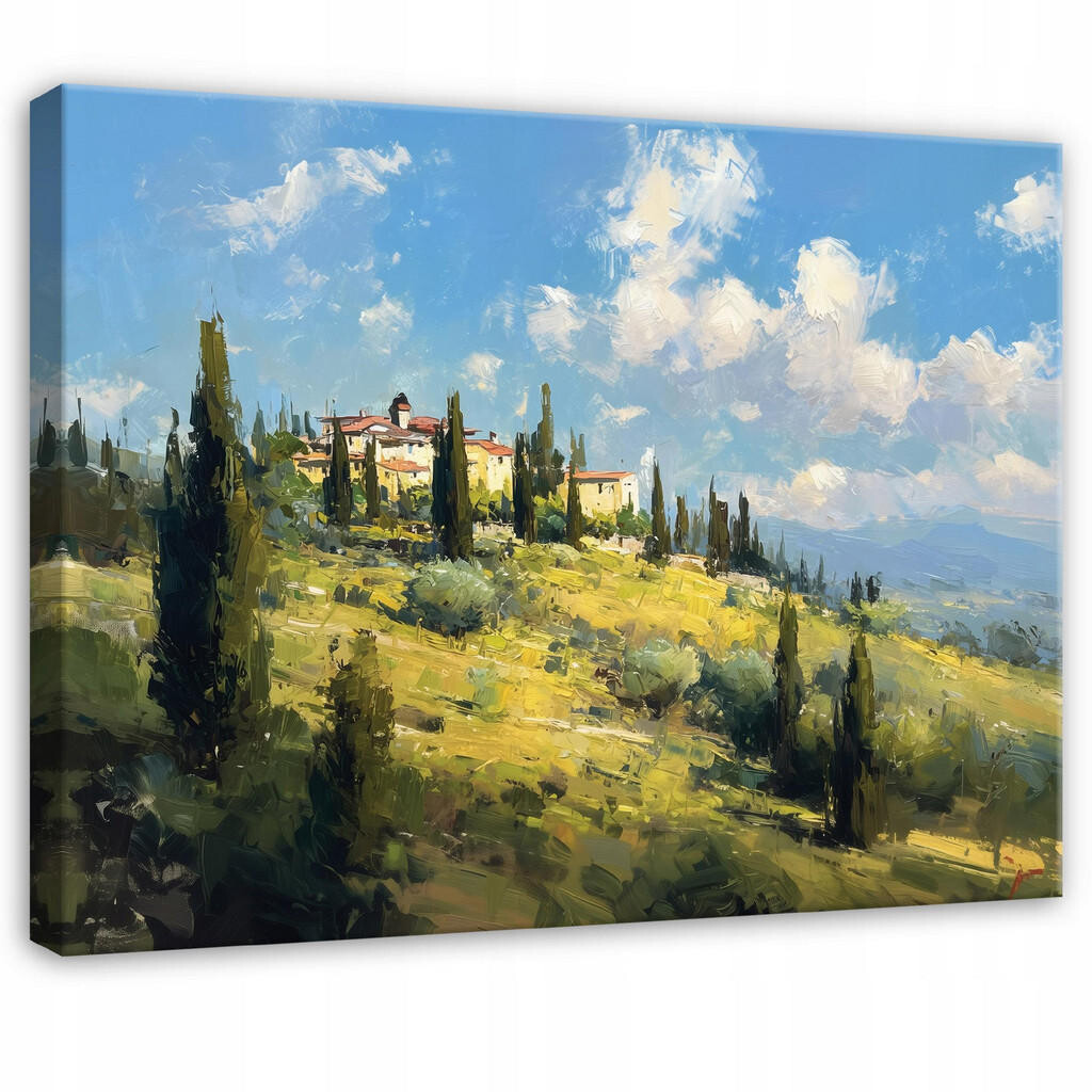 Wallarena PLÁTNO Krajina Lesní zelená 120x80 cm