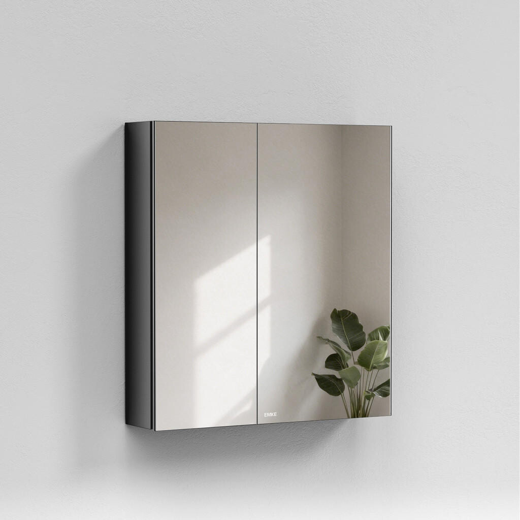 EMKE KOUPELNOVÁ ZRCADLOVÁ SKŘÍŇKA černá, 65/60 cm