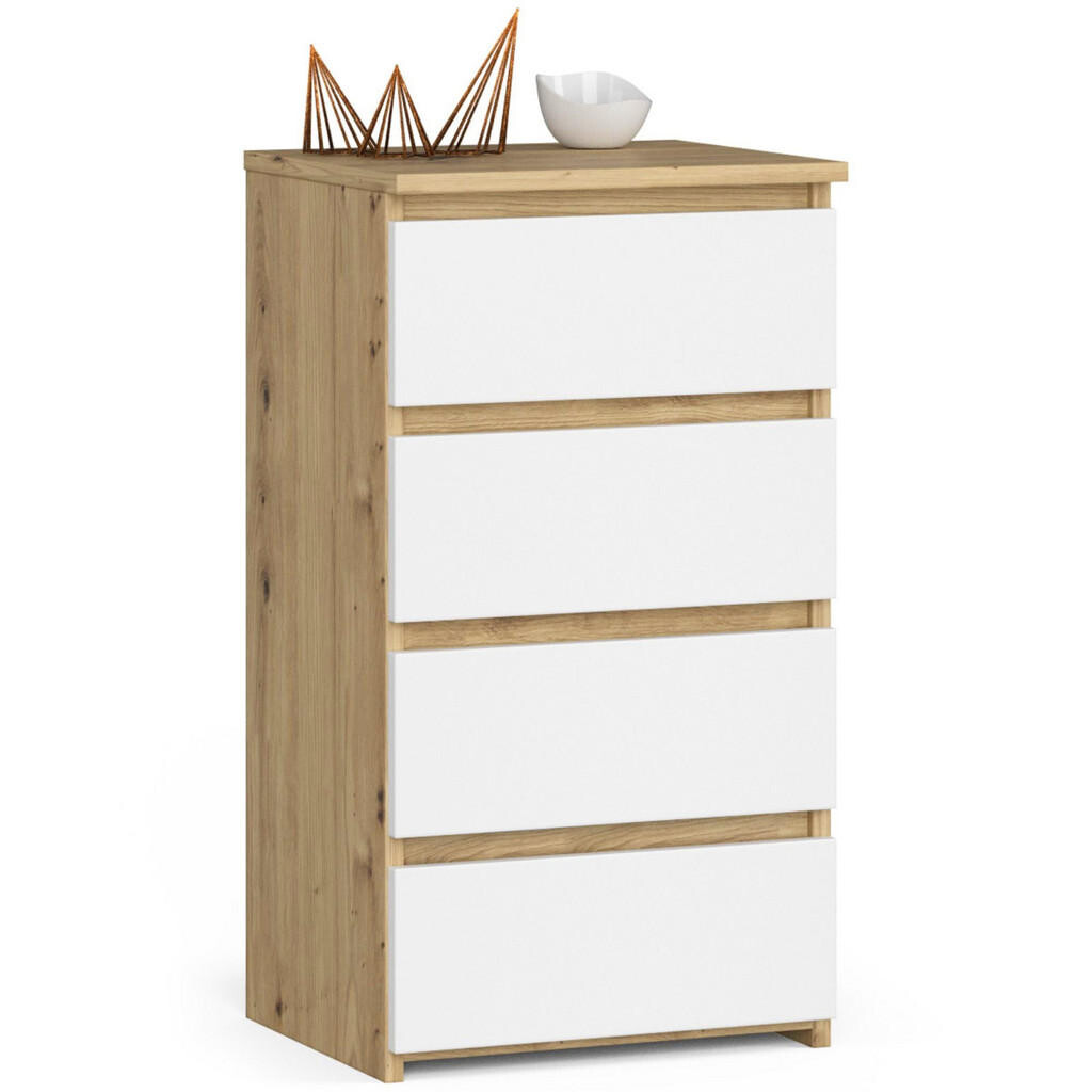 RAUMHIRSCH FURNITURE KOMODA dub Artisan, bílá 74/40/35