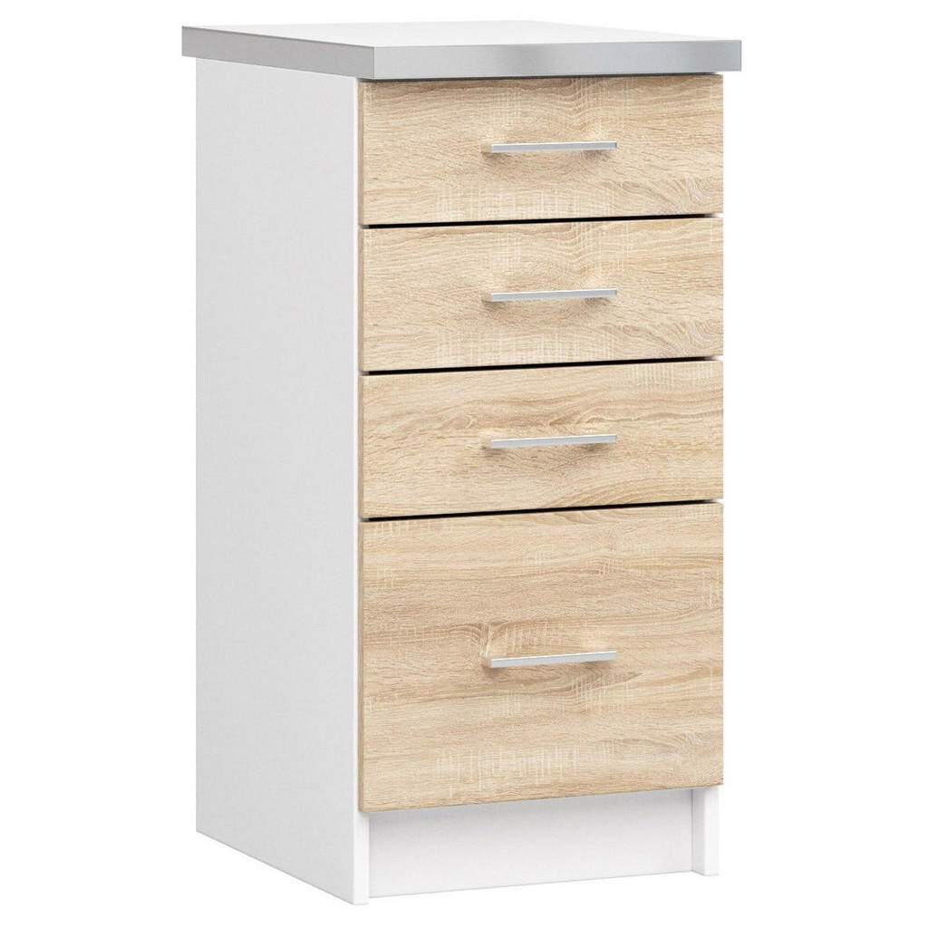 RAUMHIRSCH FURNITURE SPODNÍ SKŘÍŇ Bílá, dub Sonoma 82/40/44,5