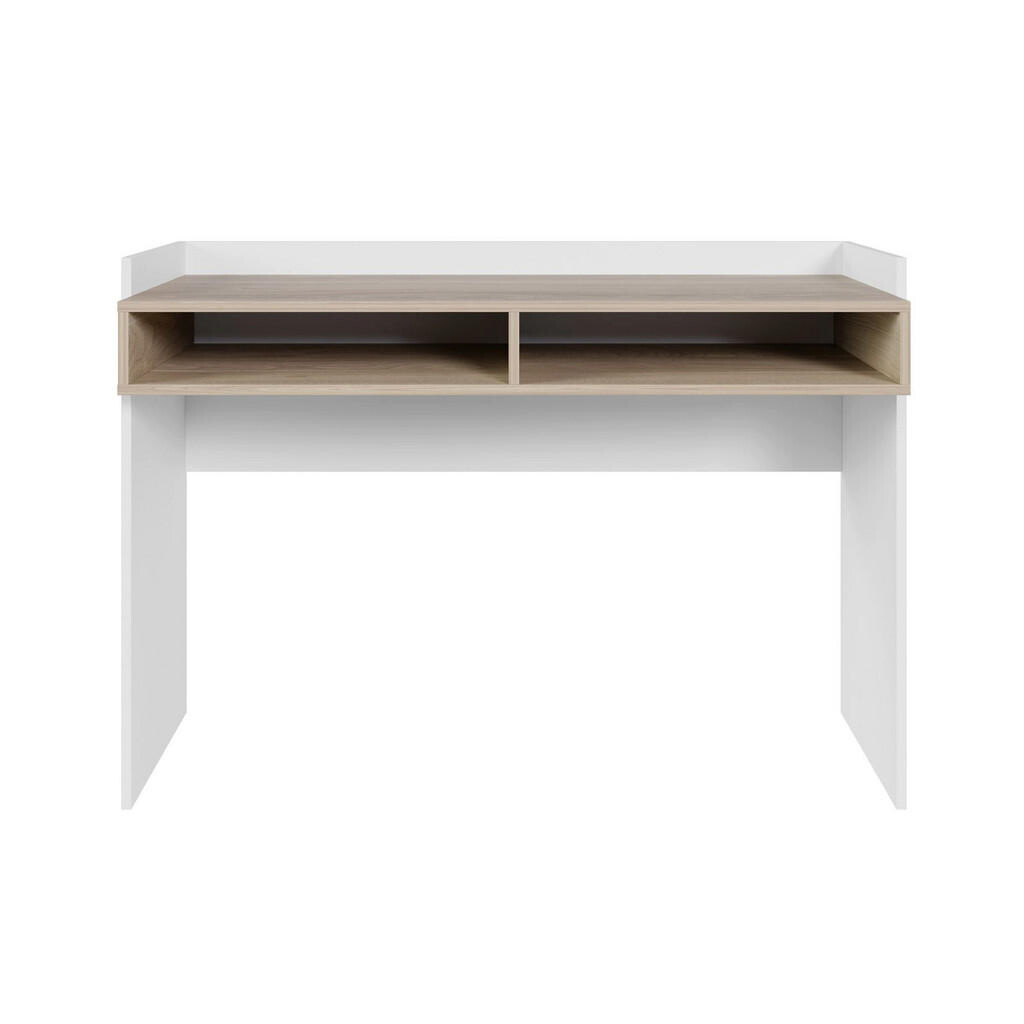 Selsey PSACÍ STŮL Tabise bílá / dekor ořechu, 120 × 53 cm