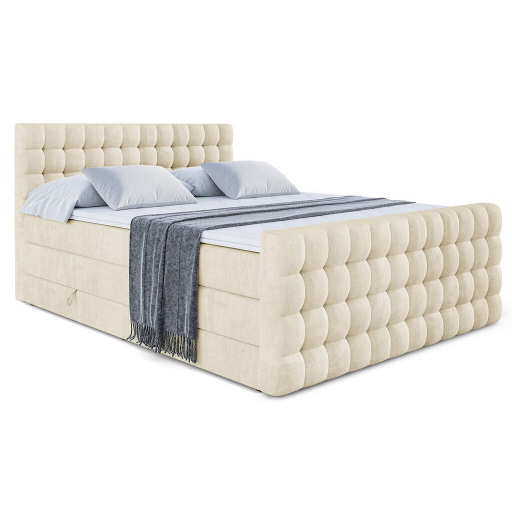 ALTDECOR POSTEL boxspring VIONE-Z KING – 180 x 200 – H3/H4 – béžová