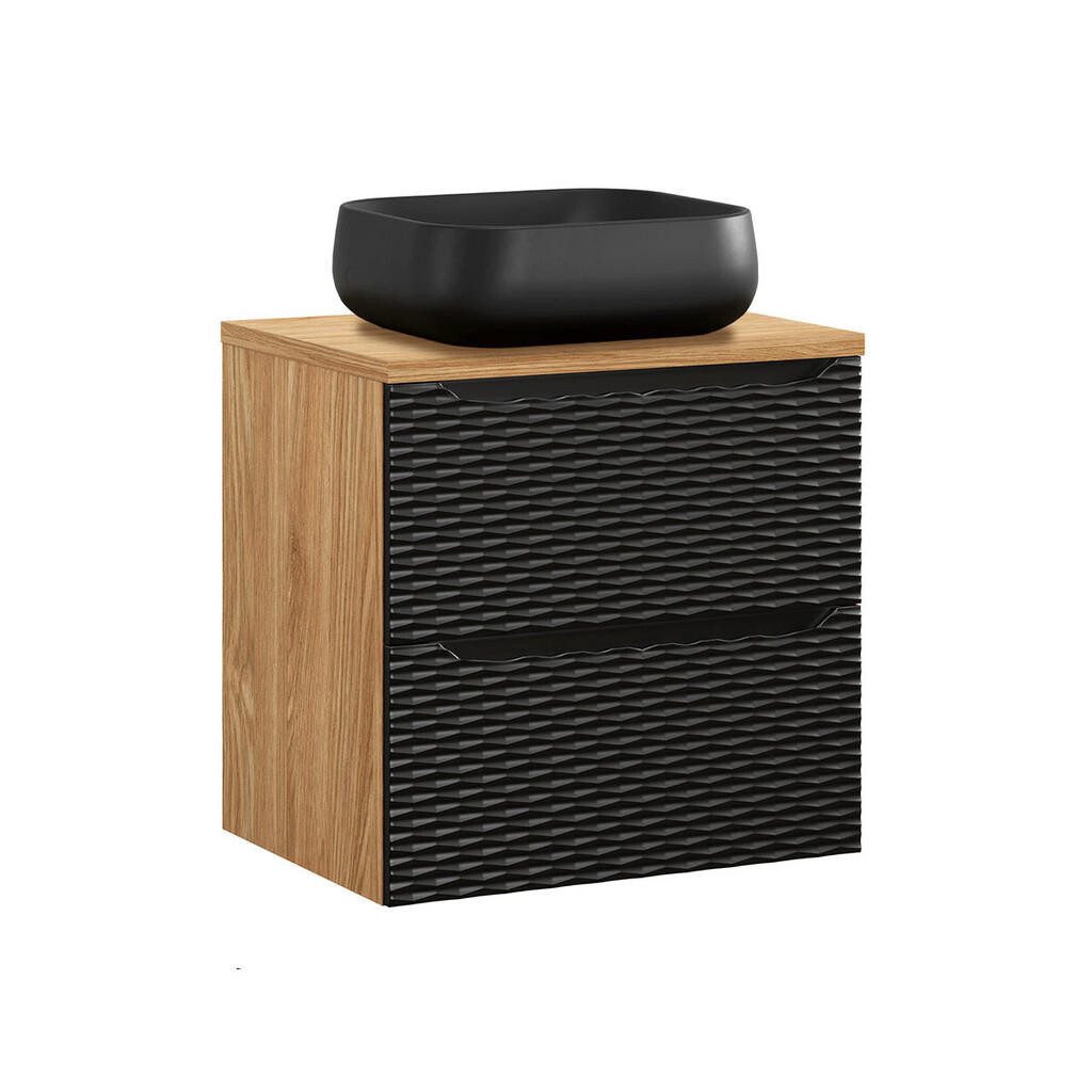 Petits-meubles UMYVADLO 60cm Elora Černá a dřevěná