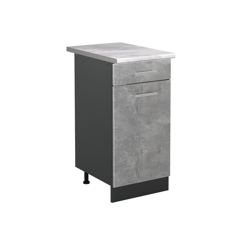 Vicco SPODNÍ SKŘÍŇKA KUCHYŇSKÉ LINKY R-Line, Beton/Antracit, 40 cm pracovná doska Mramor