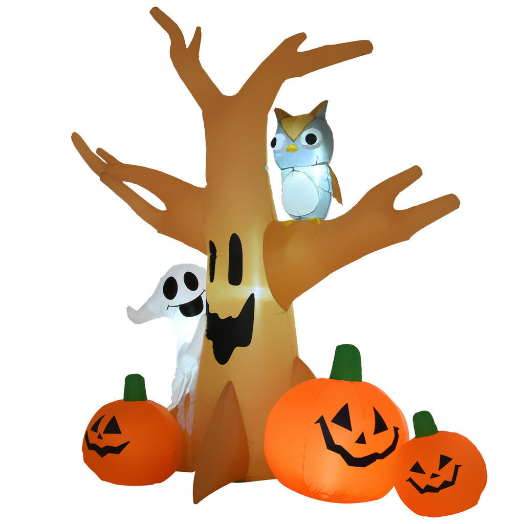 HOMCOM HALLOWEENSKÝ NAFUKOVACÍ STROM, vícebarevný, polyester