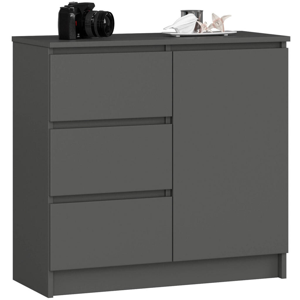 RAUMHIRSCH FURNITURE KOMODA grafitově šedá 77/80/35