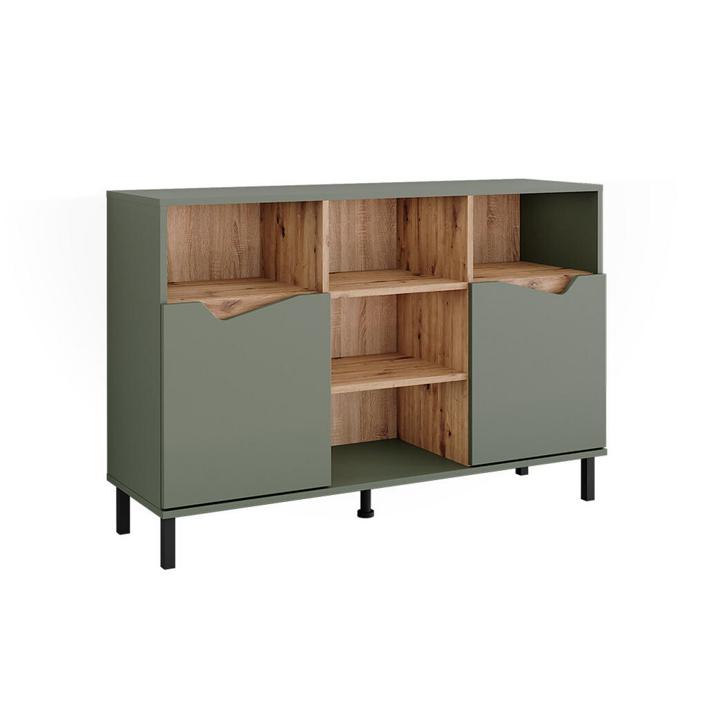 Vicco KREDENC Marelle Zelená/umělecká 120 x 81.3 cm se 2 dveřmi
