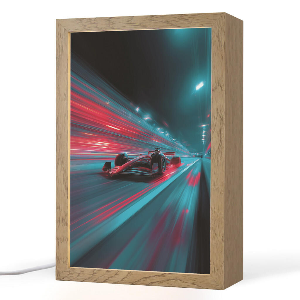 OnlyWow NOČNÍ LAMPIČKA Závodní auto - Červená - Rychlost 20x30 cm