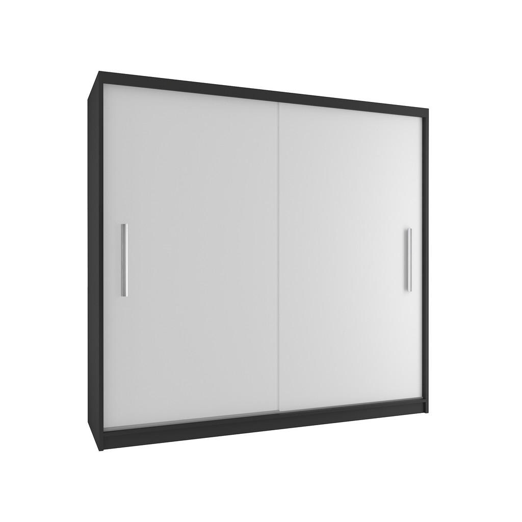 B BELINI GROUP POSUVNÁ SKŘÍŇ Verona SI, Černá/Bílá Mat, 200 cm