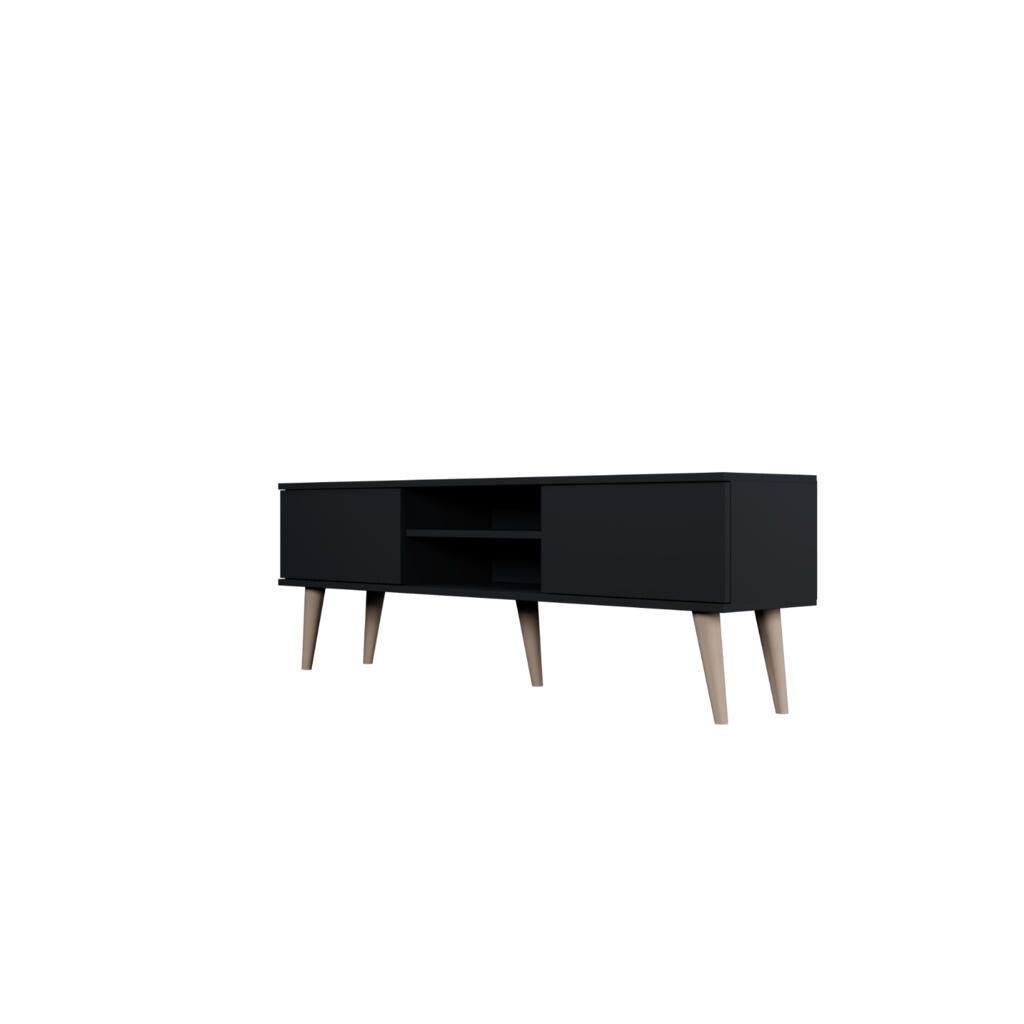 RAUMHIRSCH FURNITURE NÍZKÁ SKŘÍŇKA Toronto II černá 35/55,2/160 cm