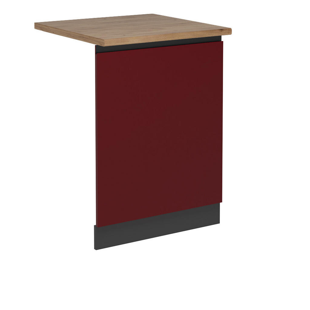 Vicco ČELNÍ PANEL MYČKY R-Line Červená 60 cm , PD Dub