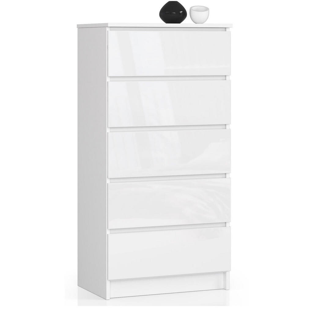RAUMHIRSCH FURNITURE KOMODA bílá, bílá lesklá 121/60/40