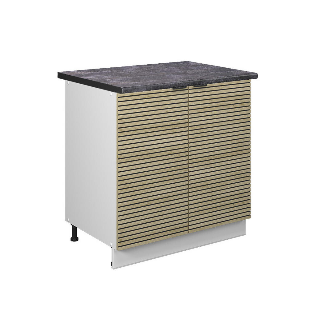 Vicco SPODNÍ SKŘÍŇKA KUCHYŇSKÉ LINKY Fame-Line, Dubový panel/Bílá, 80 cm pracovná doska antracitová