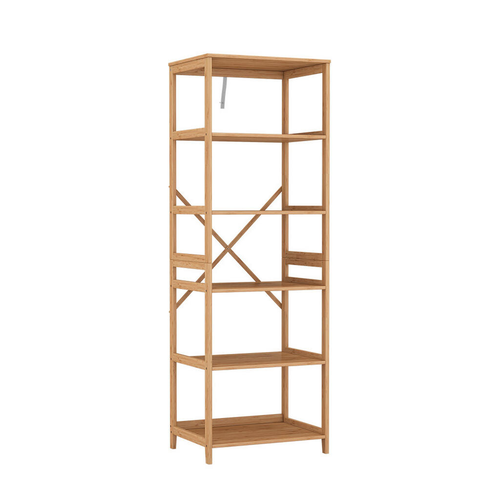 Vicco POLICE NA KNIHY Novaro Bambus 48.3 x 140.3 cm se 6 přihrádkami