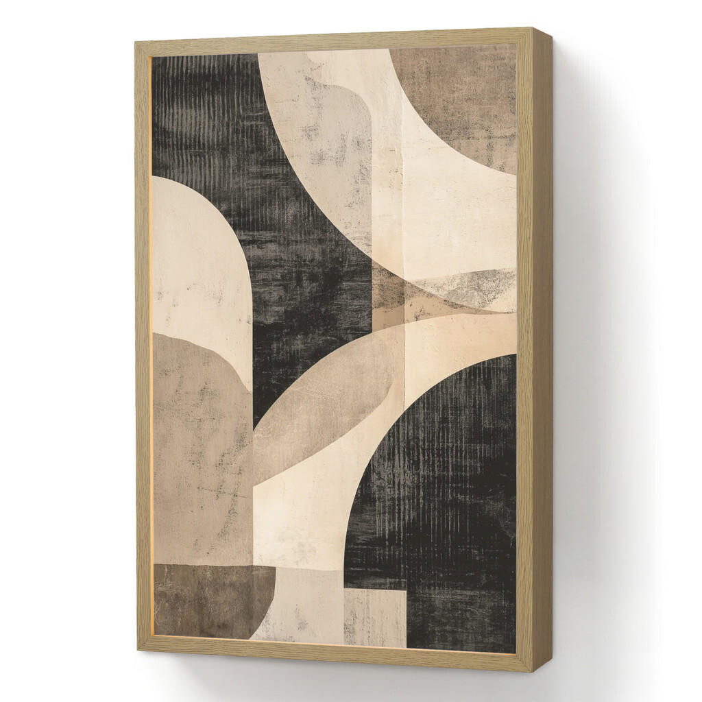 OnlyWow NÁSTĚNNÁ LAMPA S AKUMULÁTOREM Abstraktní - Tvary - Moderní - Béžová 40x60 cm