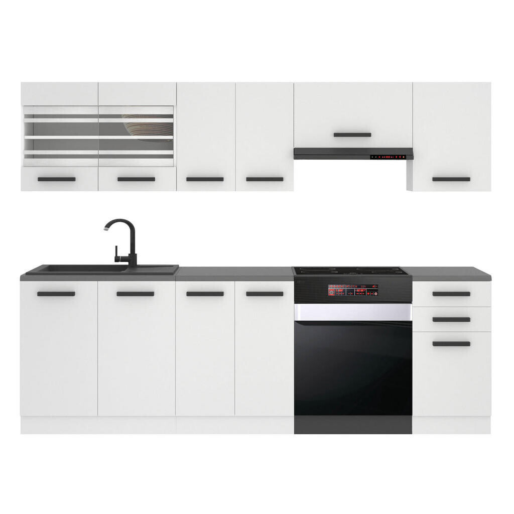 B BELINI GROUP KUCHYŇSKÁ LINKA Lily 240 cm, s pracovními deskami, Bílá matná