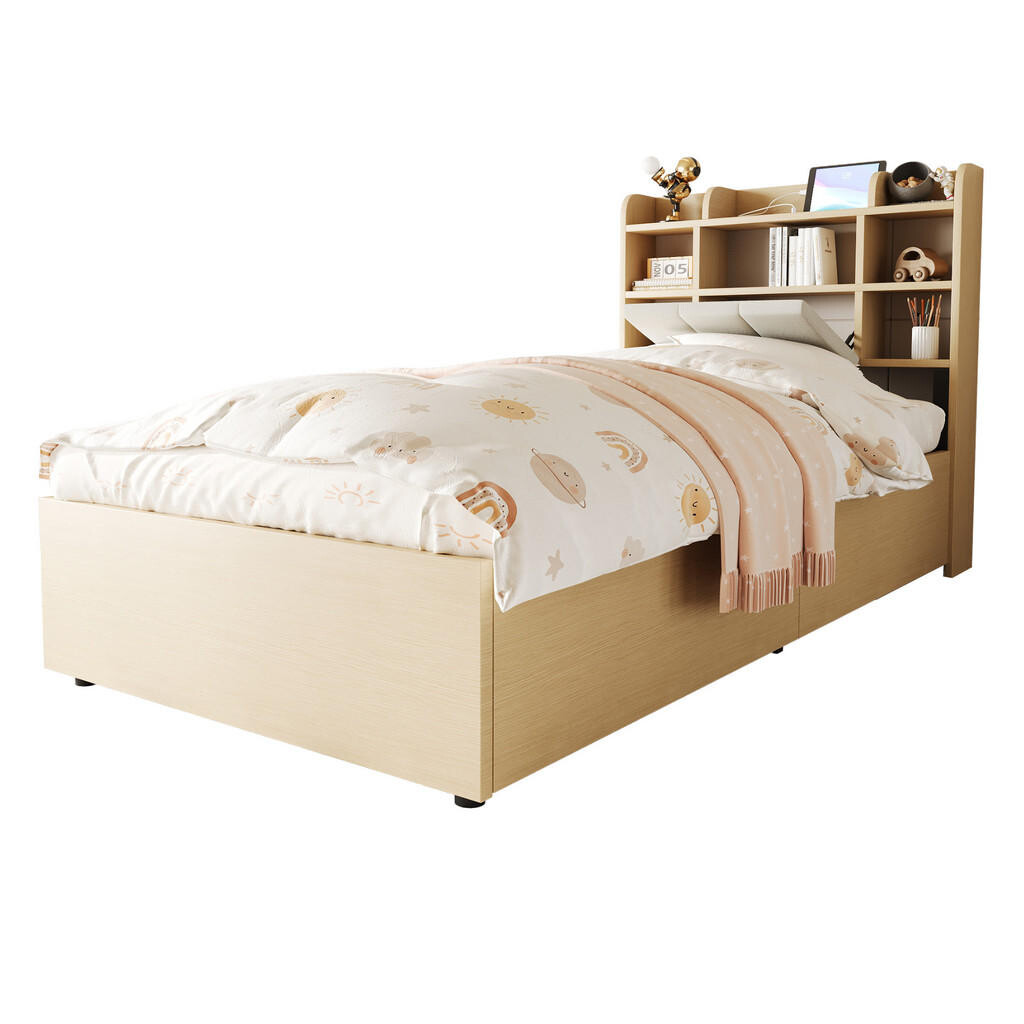 FLIEKS POSTEL 90x200cm Dřevo Úložná USB Čelo