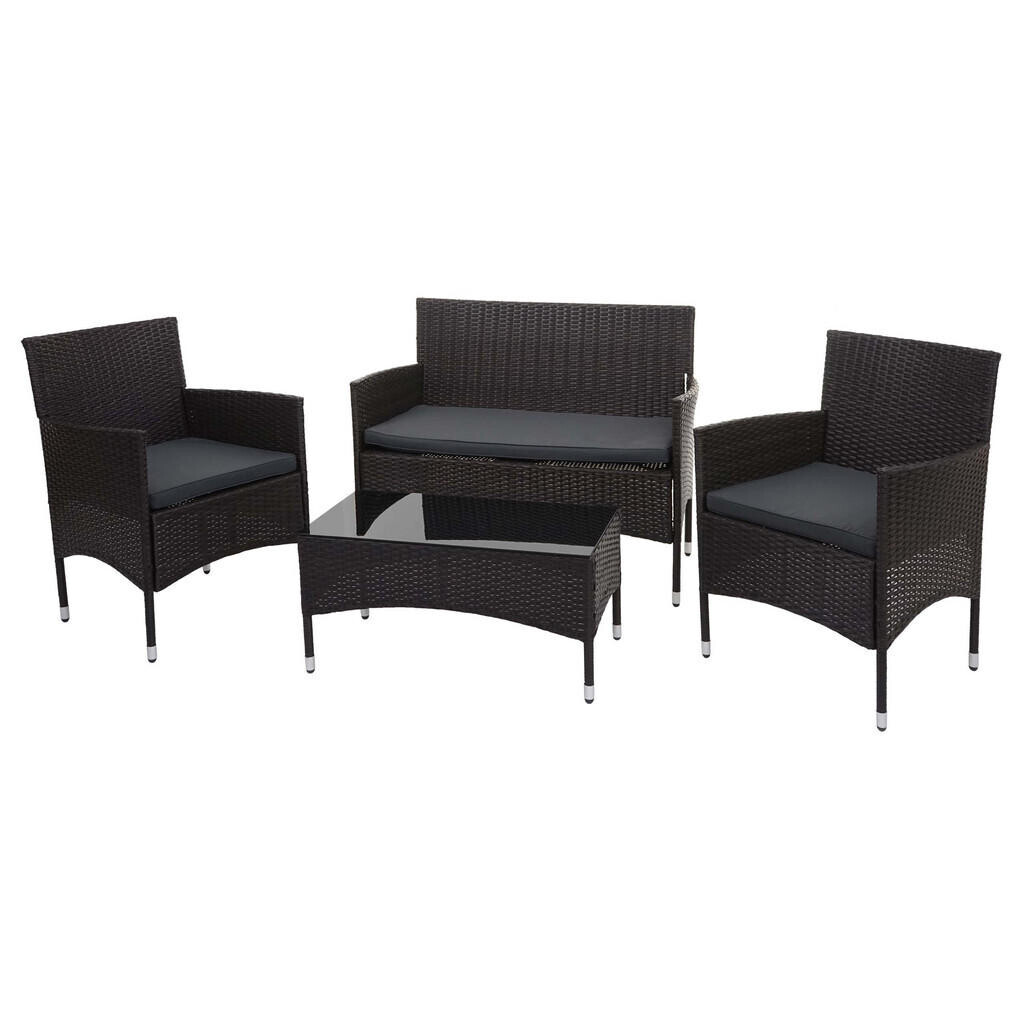 MCW POLY-RATTAN SADA Hnědá, antracitová