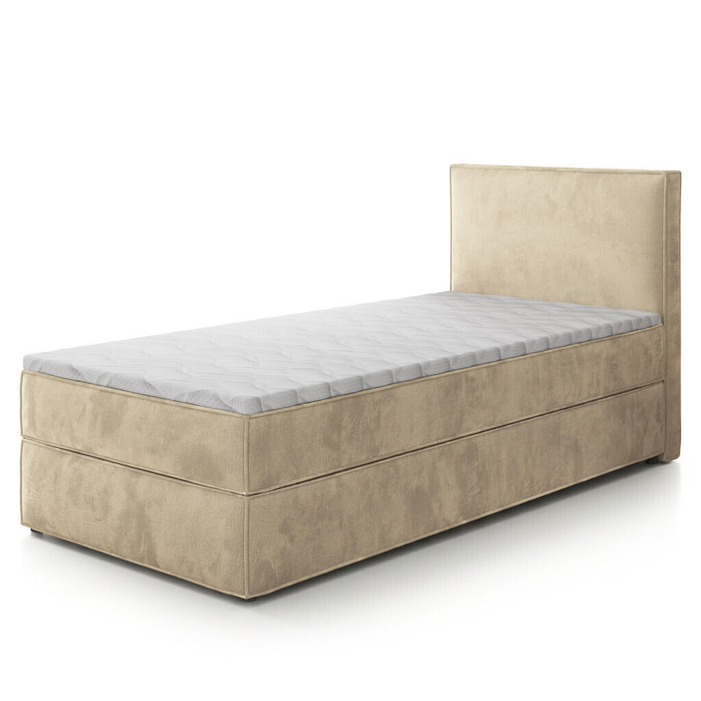MASSENO AMERICKÁ POSTEL PELLIO 80x200 cm, s matrací a úložným prostorem, Krémová